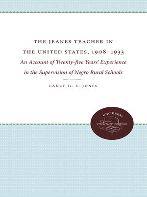 cover image of The Jeanes Teacher in the United States, 1908-1933